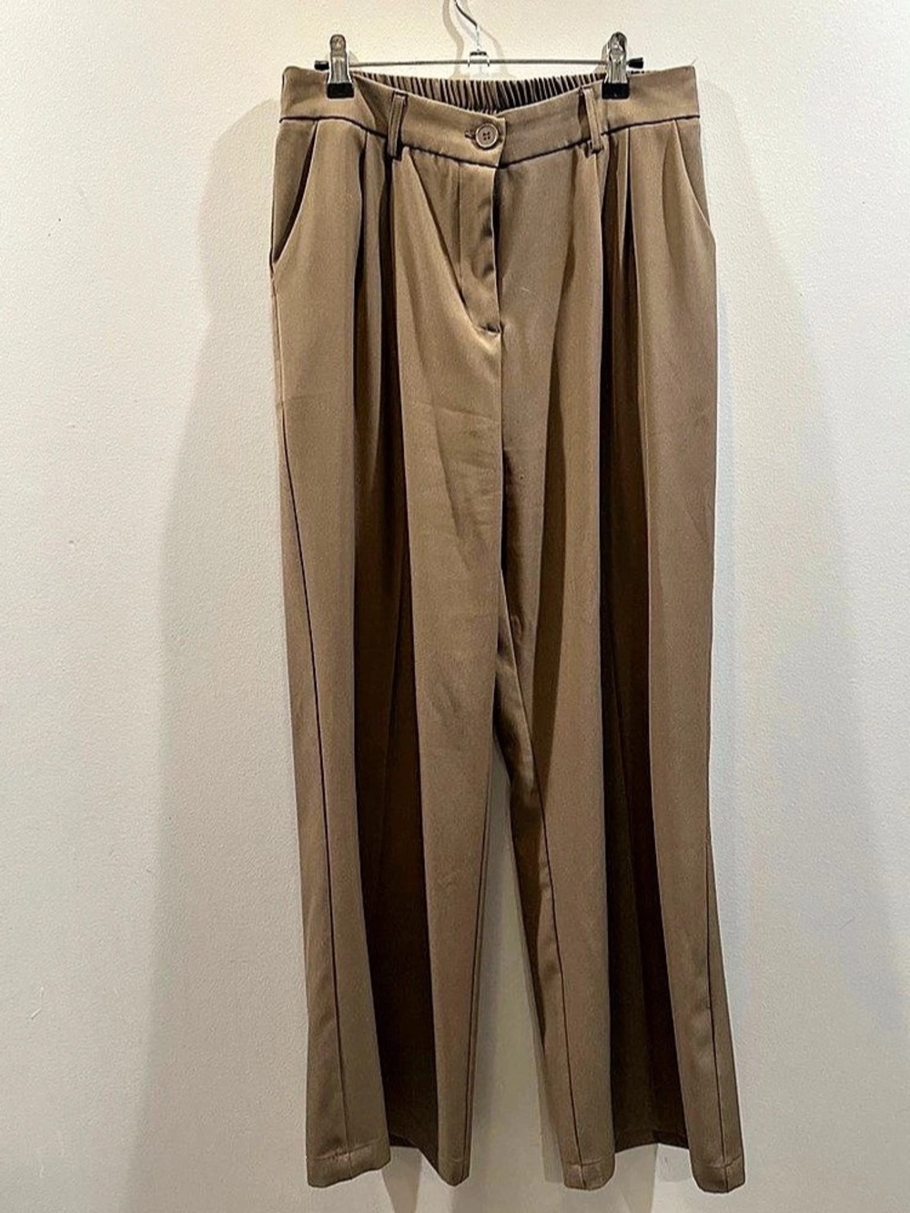 Wide Leg Brown Trousers